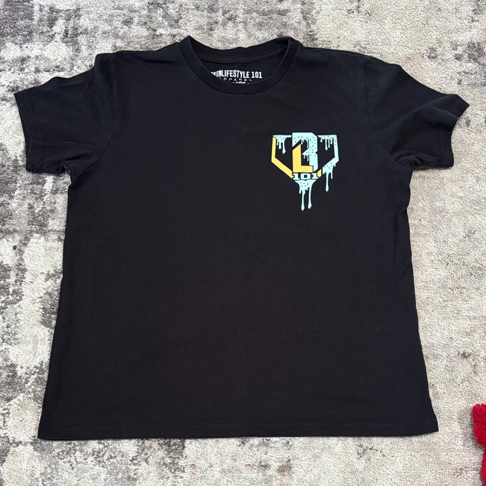 Baseball Lifestyle 101 Boys Youth Tshirt Size Large Black Frozen Ropes